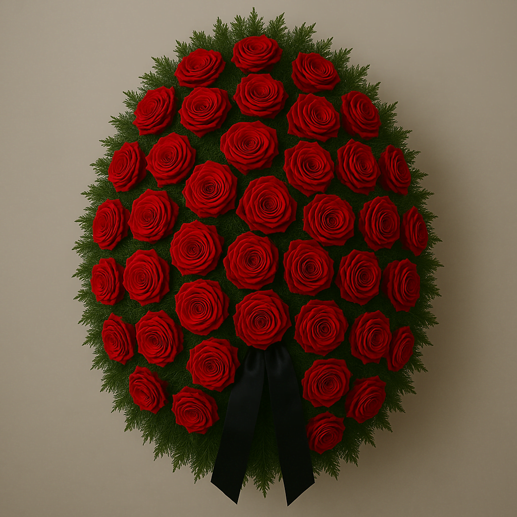 Венки из живых цветов